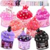 Halloween Slime Kit 8 Pcs, Cloud Butter Clear Slime, Halloween Party Favors