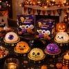 Halloween Spooky Dumpling Ghost Squishy, Toy Set Slow Rising Squeeze Fidget Sensory Toys Cute Ghost Eyeball Skull Monster Party Favor Gifts Classroom Rewards Kids Adults Desk Decor