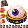 Halloween Spooky Ghost Dumpling Squishy, Halloween Spookys Glitter Dumpling Squishies Toys, Cute Slow Rising Squeeze Stress Relief Sensory Toy, Ghost Pumpkin Eyeball Skull Monster