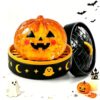 Halloween Spooky Glitter Dumpling Squishies Toys, Dumplings Stress Balls for Adults Fidget Toy with Steamer, Cute Halloween Decor Ghost Bao Bun Squishes for Anxiety Relief (Halloween-E)