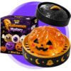 Halloween Spooky Glitter Dumpling Squishies Toys,Halloween Pumpkin Stress Ball for Adults,Spooky Ghost Dumpling Squeeze Squishy,Smushers Squishy Glitter Dumplings Mystery Blind Boxes