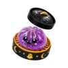 Halloween Spooky Glitter Dumpling Squishy Ball, Dumplings Stress Balls for Adults, Cute Halloween Decor Ghost Pumpkin Squishies for Anxiety Relief (1, Purple)