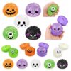 Halloween Squeeze Spooky Glitter Dumpling Squishies, Dumplings Stress Balls for Adults Fidget Toy with Steamer, Cute Halloween Decor Ghost Bao Bun Squishes for Anxiety Relief