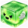 Halloween Squishy Cube, Glitter Ghost Fidget Toy, 2.17 Inch，B