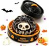 Halloween Squishy Dumpling Toy, Dumpling Squishy Squeeze Toy, Cute Halloween Ghosts Sensory Stress Balls for Adults, Squeeze Stress Relief Sensory Toy (Style-F)