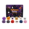Halloween Squishy Fidget Toy Advent Calendar, 12 Days Countdown Spooky Themed Squeeze Toy Set, Cute Mini Soft Squeeze Figures for Halloween Party, Desktop Decoration and Stress Relief