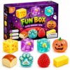 Halloween Squishy Fun Box, 8-Piece Mystery Squishy Set, Slow-Rise Stress Relief Fidget Collection, Halloween Desk Decor, Collectible Novelty Gift for Teens & Adults