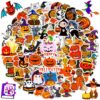 Halloween Stickers, 100Pcs Halloween Pumpkin Theme Stickers Bulk, Vinyl Waterproof Halloween Holiday Party Sticker, Halloween Holiday Gifts for Kids Teens Adults