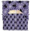 Halloween Swag Kitchen Curtains and Valances Set Black Web-spinner Swag Curtain Valances and Tier Set Cobwebs Purple Curtain Drapes for Kitchen Living Room Bedroom Window Treatment 56"x36"+27.5"x24"