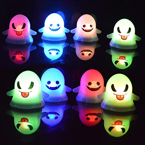 Halloween Table Decoration LED, 3PCS Ghost Desk Decor, Holiday Tabletop Light, Cute Ghost Ornament with Lovely Expression, Lighted Desk Decoration for Festive Desktop and Night Ambience