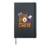 Halloween The Boo Crew Spooky Bats and Witches Fun Family Hardcover Journal, Black