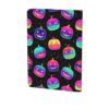 Halloween Trippy Neon Pumpkin Skull Leather Journal Cover for Women