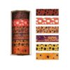 Halloween Washi Tape, Cute Cartoon Decorative Masking Tape, Pumpkin Ghost Bat Printed Paper Tape for Scrapbooking Journaling Gift Wrapping Halloween Party DIY Craft Projects