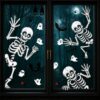 Halloween Window Clings Decor, Halloween Decorations with Skeleton & Ghosts