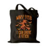 Halloween Witch Canvas Bag Witchy Gift for Women Friend Trick Or Treat Bags