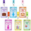 Hall Passes for Classrooms, 6 Set PVC Waterproof Bathroom Pass with Lanyard
