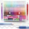 Halobios Erasable Gel Pens 36 Pack, Retractable Clicker 0.7mm Fine Point, Smooth Writing Refillable Colored Pens, Make Mistakes Disappear for Journaling, Notes, Drawing, Planner, School Office Home