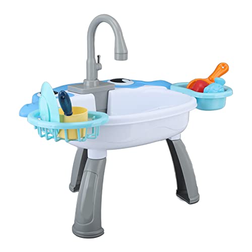 Hamwesh Kids Electric Fishing Pond, Colorful Counting Fish Water Table for Toddlers 1-3, Sensory Water Table Toys with Fishing Rods and 17 Accessories for Boys Girls Birthday Gifts (#2)