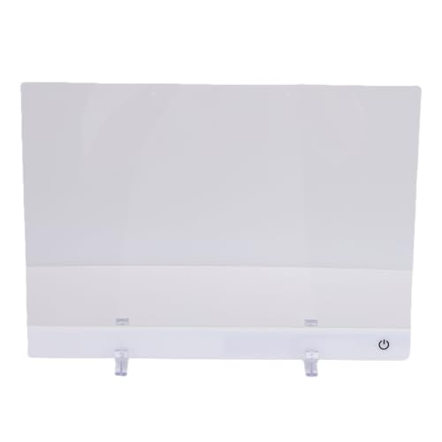 Hamwesh LED Note Board, 7 RGB Colors 4 Dynamic Modes 11.8x8in Acrylic Dry Erase Board, Drawing Pad for Kids with Stands Hanging Kit Cleaning Cloth Spray Bottle 7 Markers for Kids