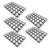 Hamwesh Nursery Pots, 5 Pack 24 Cell 2.7 Inch Seed Starter Tray with Drain Holes Plastic, Square Seedling Starter Trays for Seed Starting Transplant Seedlings Small Plants