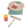 Hamwesh Premium Wooden Play Food Set, 7pcs Pancake Kitchen Toys for Toddlers Ages 3-5, Breakfast Playset with Pancake Machine, Cutting Food Accessories, Kids Girls