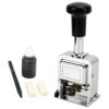 Hamwesh Self Inking Number Stamp 6 Digits Zinc Alloy Automatic Numbering Machine, Style Clear Codes Date Stamper for Accounting Office Home School Banking