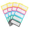HANABASS 20pcs Reusable Dry Erase Labels Stickers with Nano Glue Removable and Easy to Clean Pantry Labels Stickers for Classroom and Home Office Organization