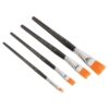 HANABASS 4pcs Professional Serrated Comb Paint Brushes for Acrylic Oil Watercolor Painting Synthetic Bristle Texture Brushes with Ergonomic Handle Artistic Craft Supplies for Adults
