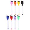 HANABASS 8pcs Colorful Dry Erase Markers with Chisel Tip and Eraser, Smooth Writing Plastic Pens for Drawings and Graffiti, Vibrant Markers with Dry Erase Brush