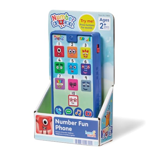 hand2mind Numberblocks Number Fun Phone, 30+ Sounds and Songs, Pretend Play Cell Phone for Kids, Interactive Musical Toys for Toddlers, Educational Number Toys, Preschool Learning Activities