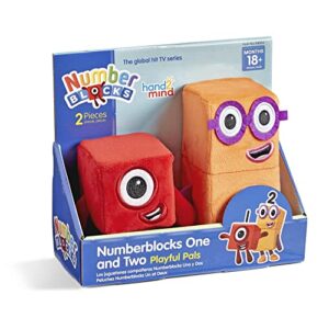 hand2mind Numberblocks One & Two Playful Pals, Plush Figure Toys, Numbers for Toddlers, Preschool Math Learning Toys, Stuffed Animal Plushies, Counting Blocks, Soft Stuffies, Kids Birthday Gifts﻿﻿﻿﻿