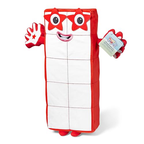 hand2mind Numberblock Ten Playful Pal, Plush Figure Toys, Numbers for Toddlers, Cute Stuffies, Preschool Math Learning Toys, Stuffed Animal, Small Plushies, Counting Blocks, Birthday Gifts for Kids