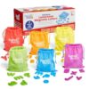 hand2mind Rainbow Lowercase Magnetic Letters, Plastic, Alphabet, Letter Recognition for Kindergarten, Word Building Magnets, 6 Count