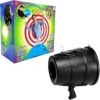 Handheld Air Cannon Toy, Air Vortex Blaster Prank Toy with Grip (Black)