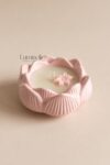 Handmade Soy Wax Lotus Candle Cherry Blossom Scented Decorative Pink - Pink
