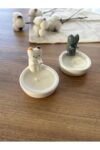 Handmade Stone Powder Cat Decorative Accents Scented Candle Set of 2 Vanilla Aroma Decorative Home Decor - Gray-White