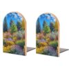 Handmade Wood Book Ends 1 Pair, Large Heavy Bookends for Shelves