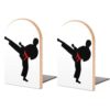 Handmade Wood Book Ends 1 Pair, Large Heavy Bookends for Shelves