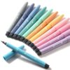 HANKU 12 Colors Felt Tip Pens, Aesthetic Muted Barrel Colored Pens with Vivid Ink, Medium Point Porous Fineliner Markers No Bleed, Smooth Writing Pens for Teachers, Journaling, School Office Supplies