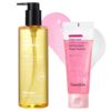 Hanskin PHA Pore Cleansing Oil + PDRN Gel-to-Foam Cleanser Set – Double Cleansing Duo for Deep Pore Care & Hydrating Glow | Vegan PDRN + Low pH Cleanser | Korean Skincare