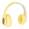Haofy 40mm Speaker Unit, Stable Performance, Comfortable, Foldable, Stylish Over Ear BT Headset with 5.0, Adjustable Headband, Retractable, Colorful Breathing Light for Kids (Yellow)