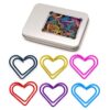 Haowuliao Cute Mixed Color Heart Paper Clips 100 Pcs, Office Supplies