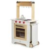 Hape Wooden Cook‘n Serve Kitchen| Pretend Role Play Kitchen Set with Pull-Out Counter and Chalkboard for Kids