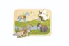 Hape x The Met Majestic Animals Wooden Peg Puzzle – 4-Piece Puzzle for Ages 12-24M