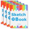 Hapikalor 9"x12" Sketch Book, 4-Pack 50 Sheets Spiral Bound Art Sketchbook