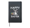 Happy Easter Bunny Costume Decoration Egg Hardcover Journal, Black