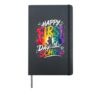 HAPPY FIRST DAY of SCHOOL Excited Kids Hardcover Journal, Black