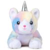 Happy Fuel Kittycorn Cat Stuffed Microwavable Animal - 1.5 lb Unscented Weighted Heating Pad Catticorn Plush, Soft Rainbow Unicorn Cat for Warmth & Comfort, for Women Girls Adults & Kids