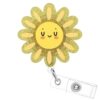 Happy Sunshine Nurse Badge Reel, Funny ID Badge Holder Retractable Clip, Nursing Student Badge Holders, RN CNA Healthcare Accessories for Work
