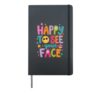 Happy to See Your Face Back to School First Day Teacher Team Hardcover Journal, Black
